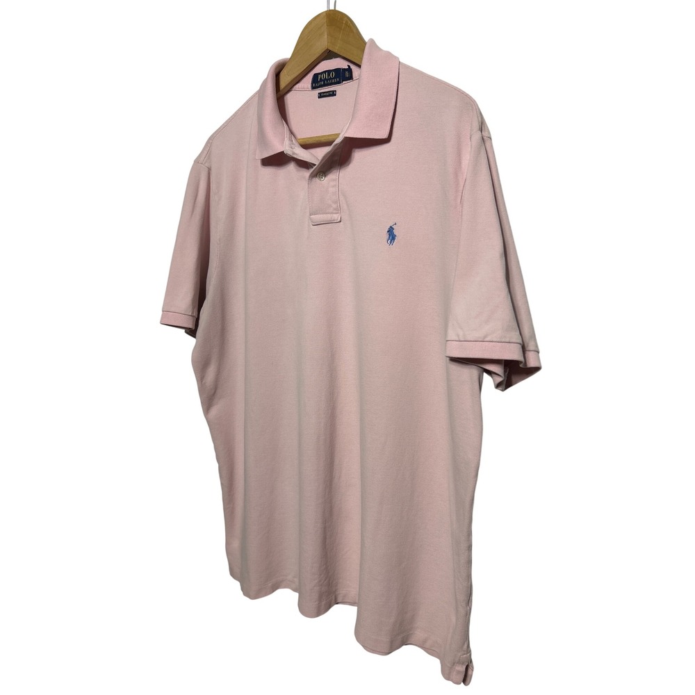 Polo Ralph Lauren Pink Classic Fit Mens Short Sleeve Polo Shirt XL